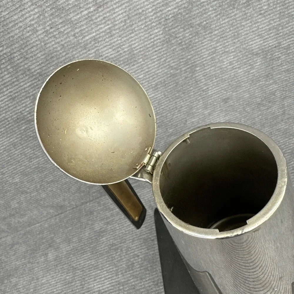 Vintage GB Inox 18-10 Stainless Steel Creamer Pitcher Gold Finial Made in‎ Italy